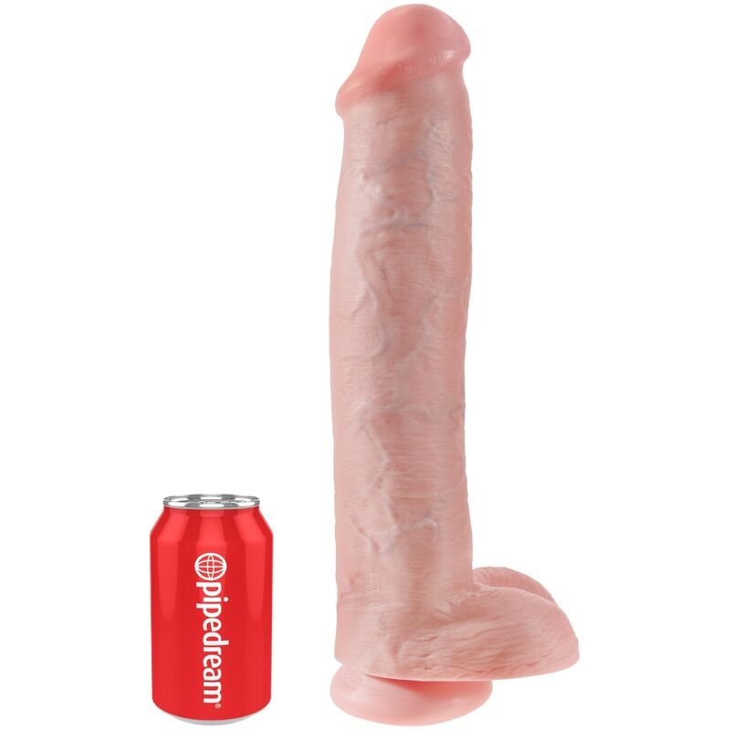 KING COCK - PÉNIS RÉALISTE AVEC BOULES 34,2 CM LÉGER