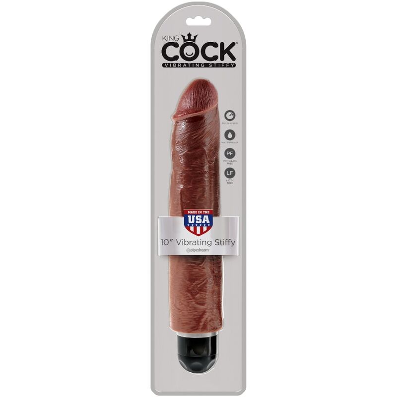 KING COCK - VIBRATEUR PÉNIS RÉALISTE 25,6 CM MARRON