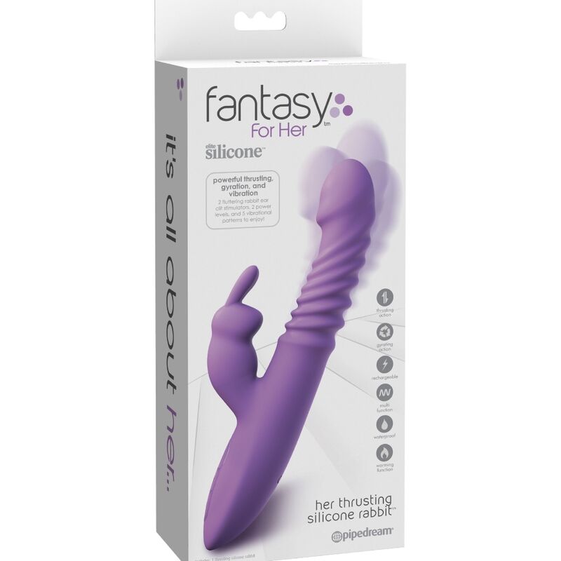 FANTASY FOR HER - STIMULATEUR DE CLITORIS DE LAPIN AVEC FONCTION CHALEUR, OSCILLATION ET VIBRATION VIOLET