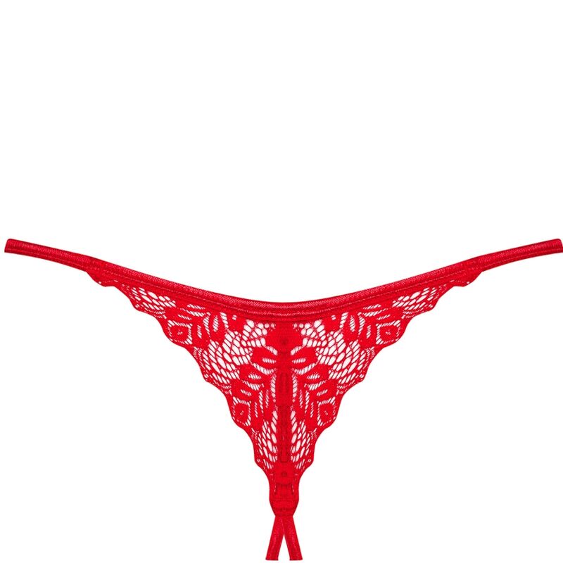 OBSESSIVE - INGRIDIA CROTCHLESS THONG RED M/L