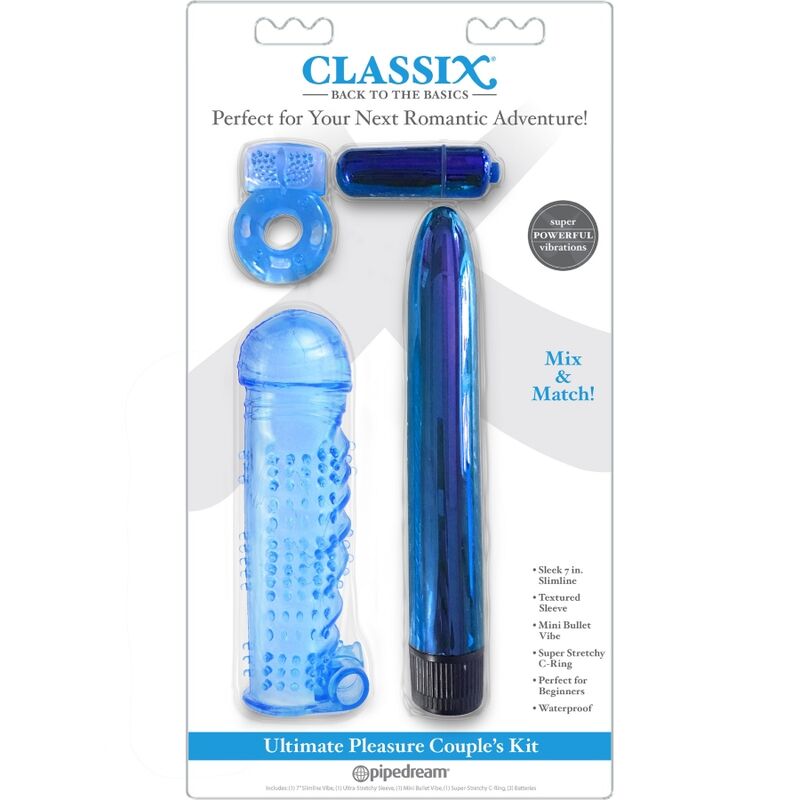 CLASSIX - COUPLES KIT WITH RING, SHEATH AND BLUE BULLETS