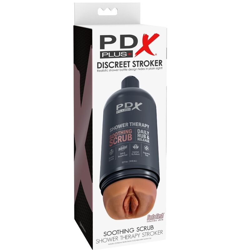 PDX PLUS - MASTURBATORE STROKER DESIGN DISCRETO DELLA BOTTIGLIA SCRUB LENITIVO SHAMPOO CANDY