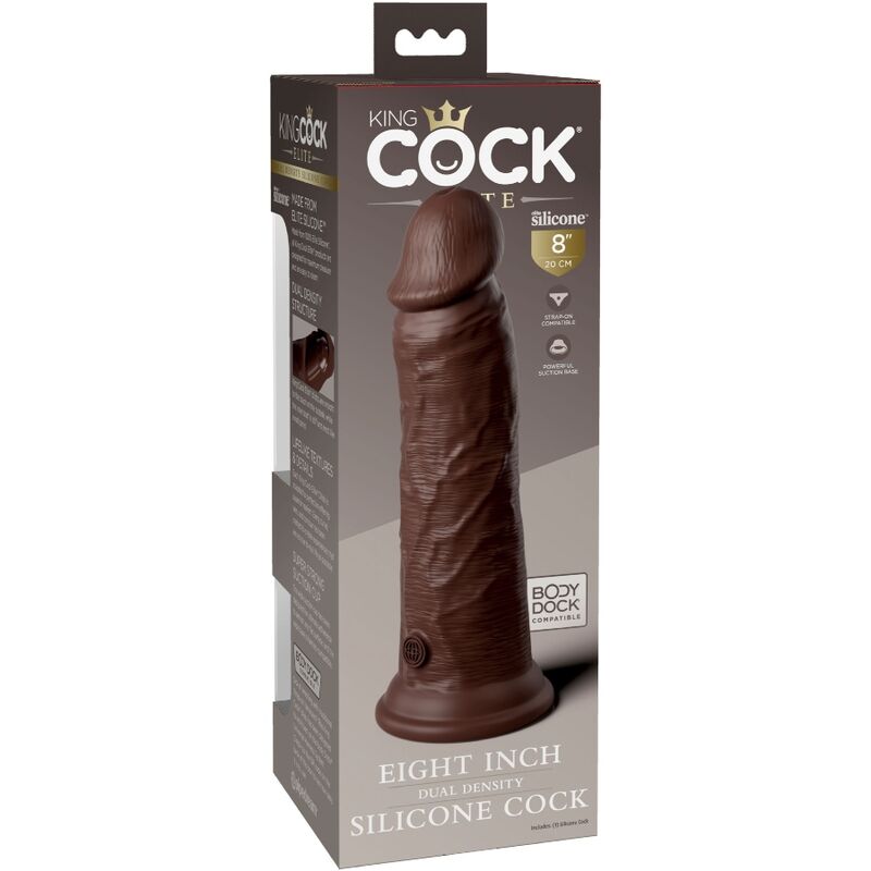 KING COCK - GODE RÉALISTE EN SILICONE ELITE 20,3 CM MARRON