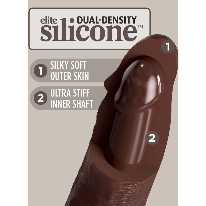 KING COCK - GODE RÉALISTE EN SILICONE ELITE 20,3 CM MARRON