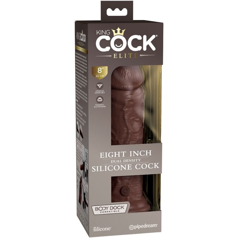 KING COCK - GODE RÉALISTE EN SILICONE ELITE 20,3 CM MARRON