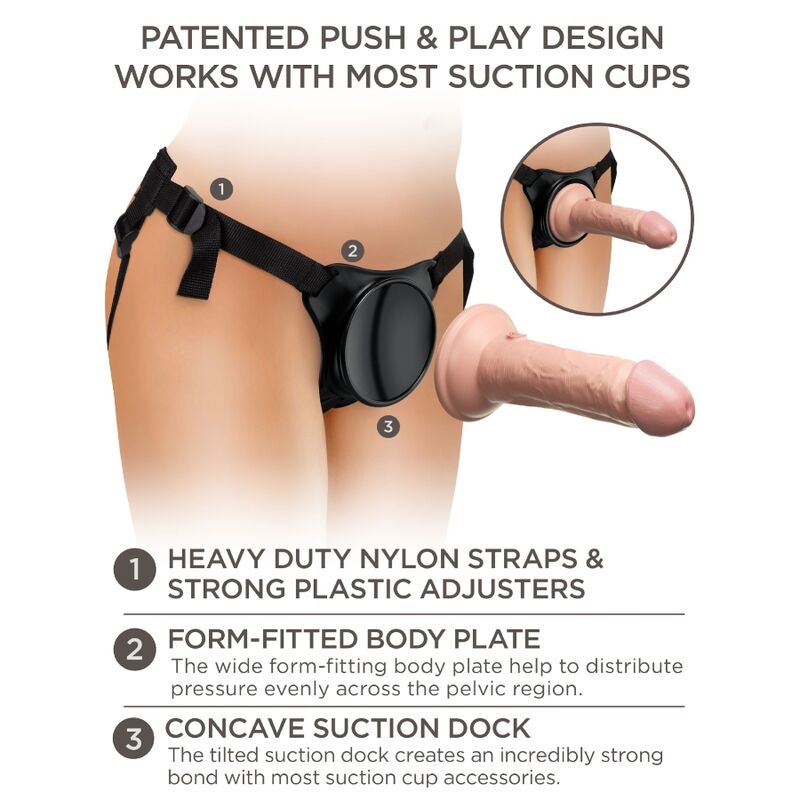 KING COCK - ELITE ADJUSTABLE HARNESS WITH 15.2 CM DILDO FOR BEGINNERS