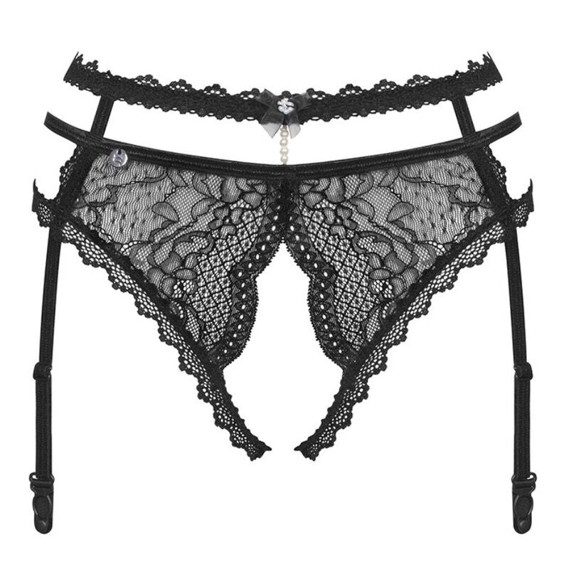 OBSESSIVE - PERLOVE BLACK SUSPENDER BELT XS/S