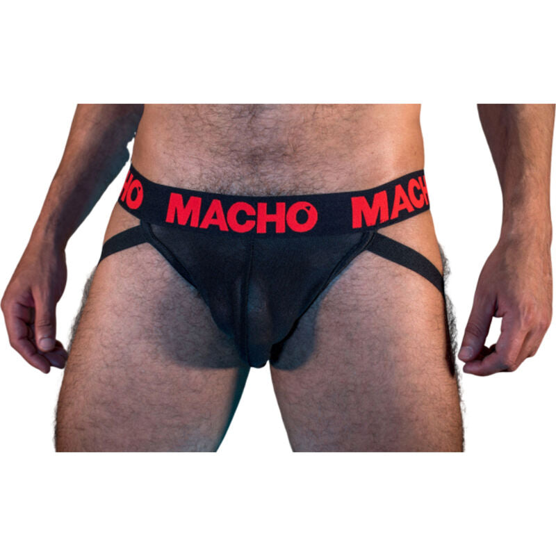 MACHO - MX26X2 JOCK NERO/ROSSO S