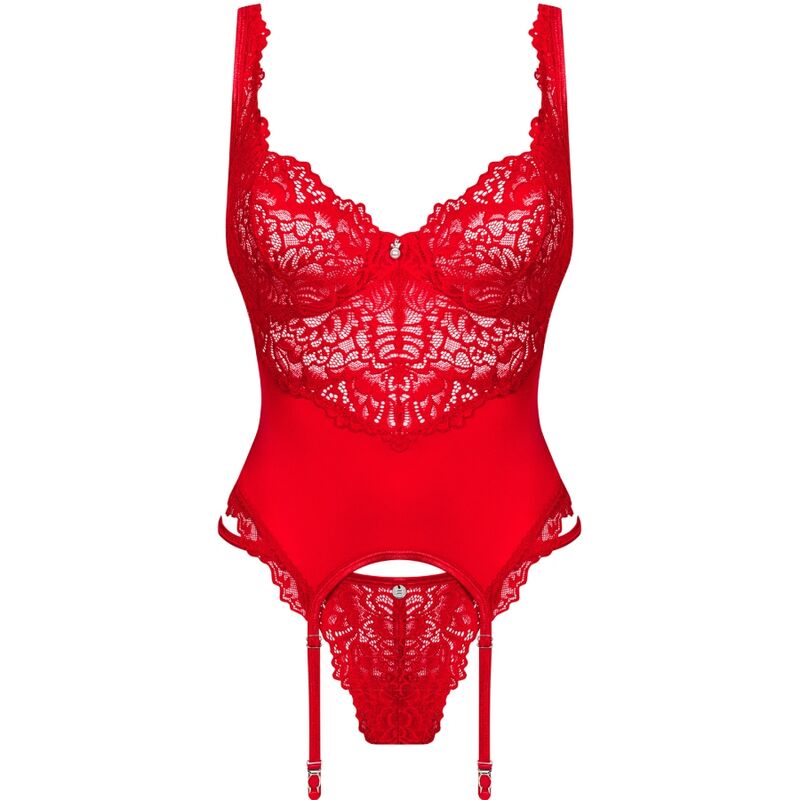 OBSESSIVE - CORSETTO E PERIZOMA AMOR CHERRIS L/XL