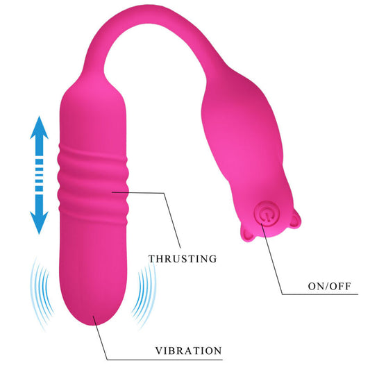 PRETTY LOVE - NOBIKUMA SILICONE VIBRATING PROJECTOR PINK