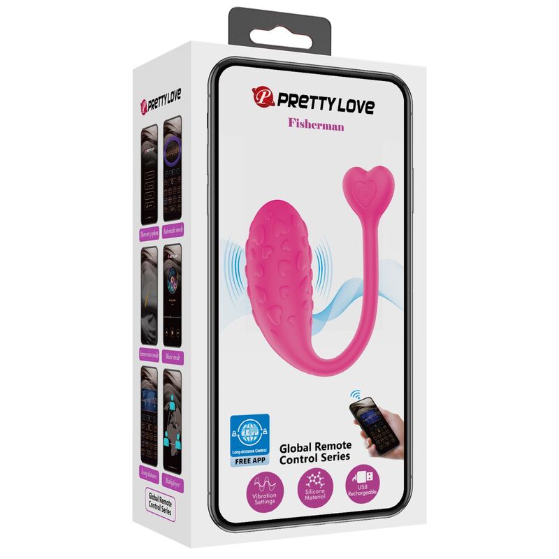 PRETTY LOVE - ŒUF VIBRANT ROSE FISHER CONTRÔLÉ PAR APPLICATION