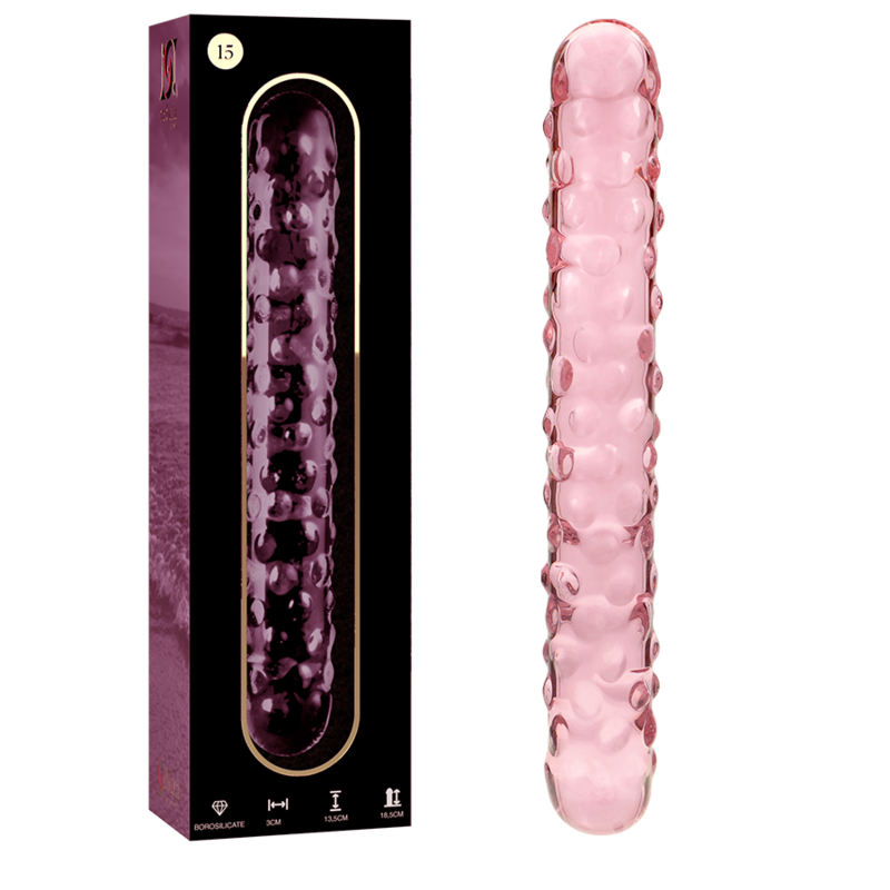 SÉRIE NEBULA PAR IBIZA - MODÈLE 15 GODE EN VERRE BOROSILICATE TRANSPARENT 18,5 CM -O- 3 CM