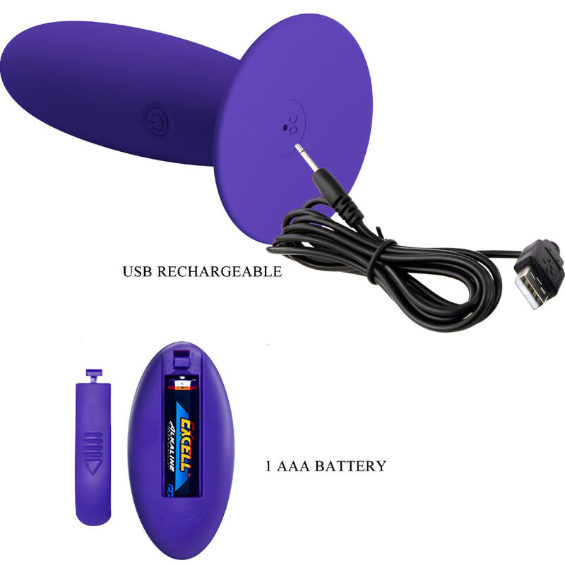 PRETTY LOVE - YOUTH PLUG VIBRATORE ANALE TELECOMANDO VIOLETTO