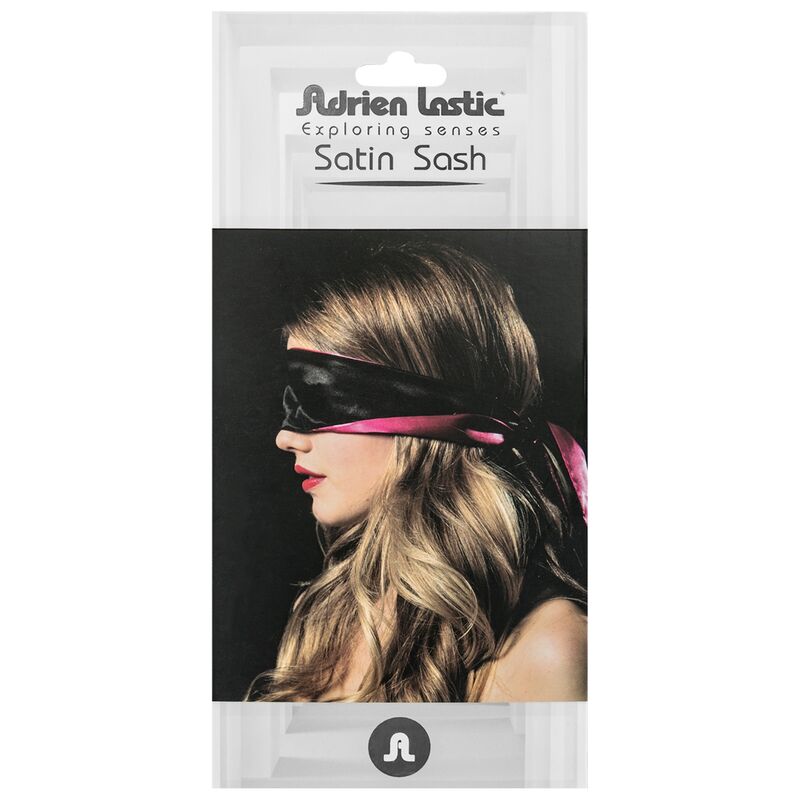 ADRIEN LASTIC - REVERSIBLE SATIN BANDAGE PINK/BLACK