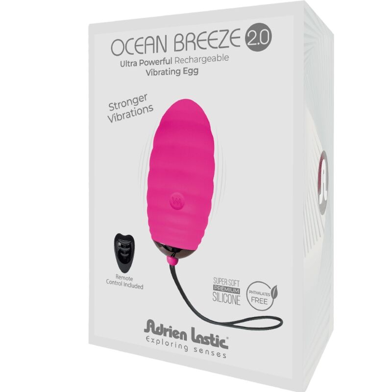 ADRIEN LASTIC - OCEAN BREEZE 2.0 ŒUF VIBRANT RECHARGEABLE TÉLÉCOMMANDE ROSE