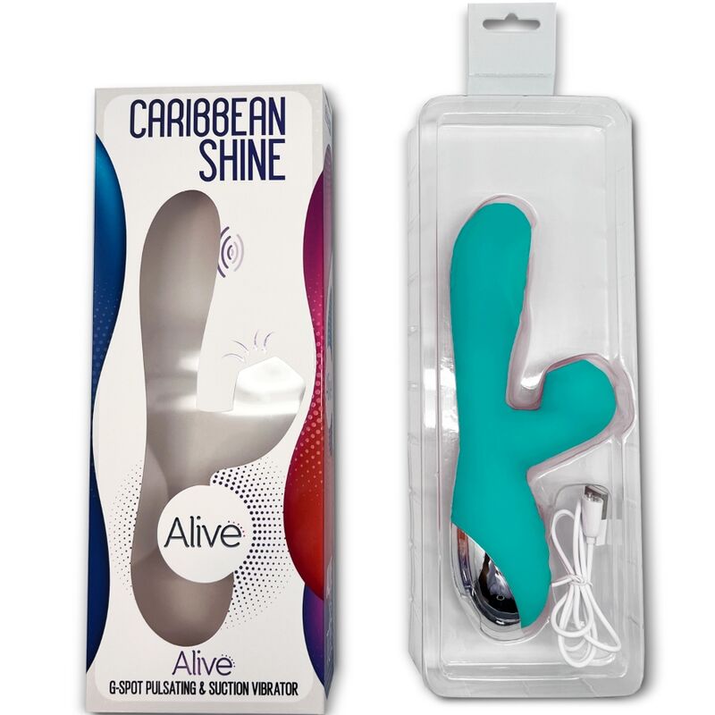 ALIVE - SHINE CARIBBEAN VIBRATOR AND BLUE SUCTION CUP