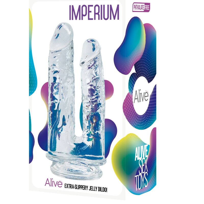 ALIVE - PENE IMPERIUM DOPPIO REALISTICO TRASPARENTE 12/14 CM