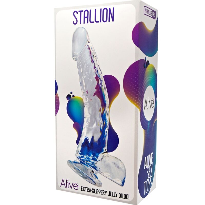 ALIVE - REALISTIC PENIS STALLION TRANSPARENT 22 CM