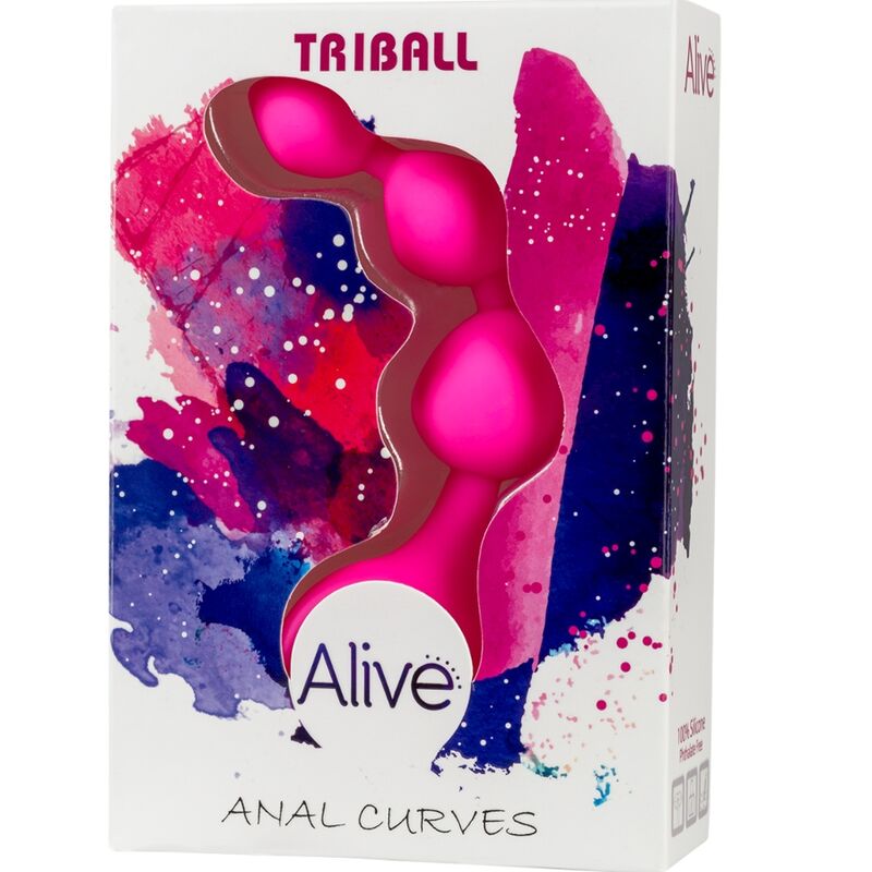 ALIVE - SFERE ANALI IN SILICONE TRIBALL ROSA 15 CM