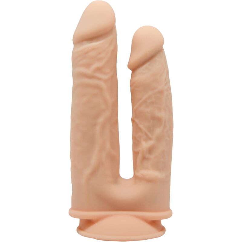 SILEXD - MODÈLE 1 PÉNIS RÉALISTE DOUBLE PÉNÉTRACION PREMIUM SILEXPAN SILICONE 17,5 / 19,5 CM