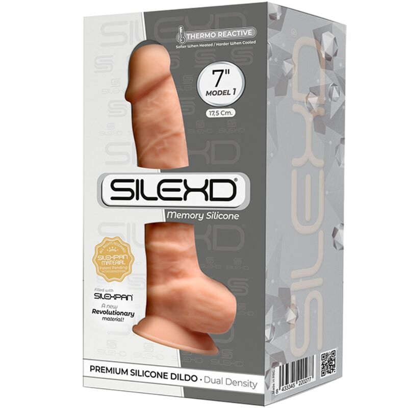 SILEXD - MODÈLE 1 PÉNIS RÉALISTE PREMIUM SILEXPAN SILICONE 17,5 CM