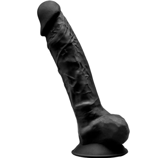 SILEXD - MODEL 1 REALISTIC PENIS PREMIUM SILEXPAN BLACK SILICONE 20 CM