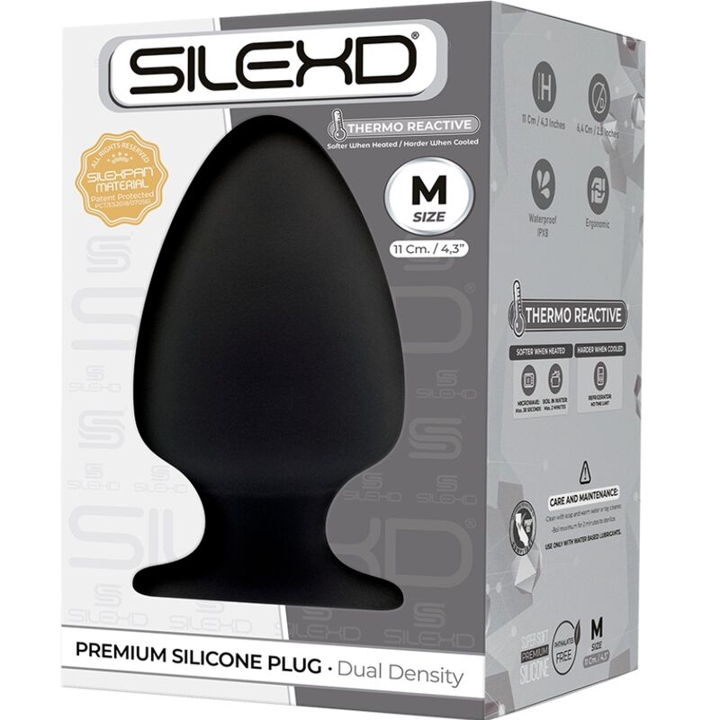 SILEXD - MODÈLE 1 PLUG ANAL PREMIUM SILEXPAN PREMIUM SILICONE THERMOREACTIF TAILLE M