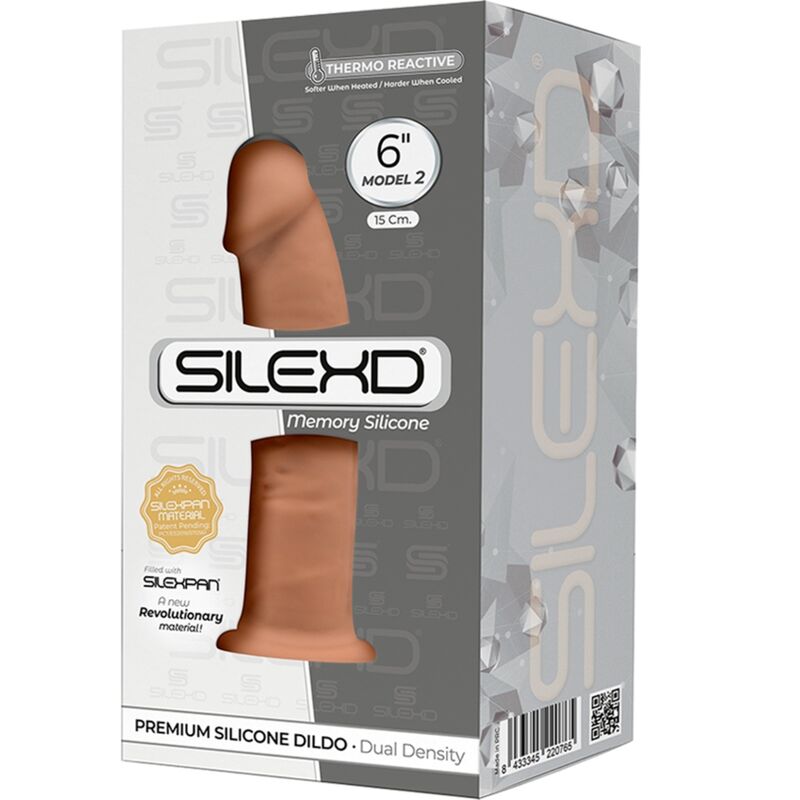 SILEXD - MODÈLE 2 PÉNIS RÉALISTE PREMIUM SILEXPAN SILICONE CARAMEL 15,4 CM