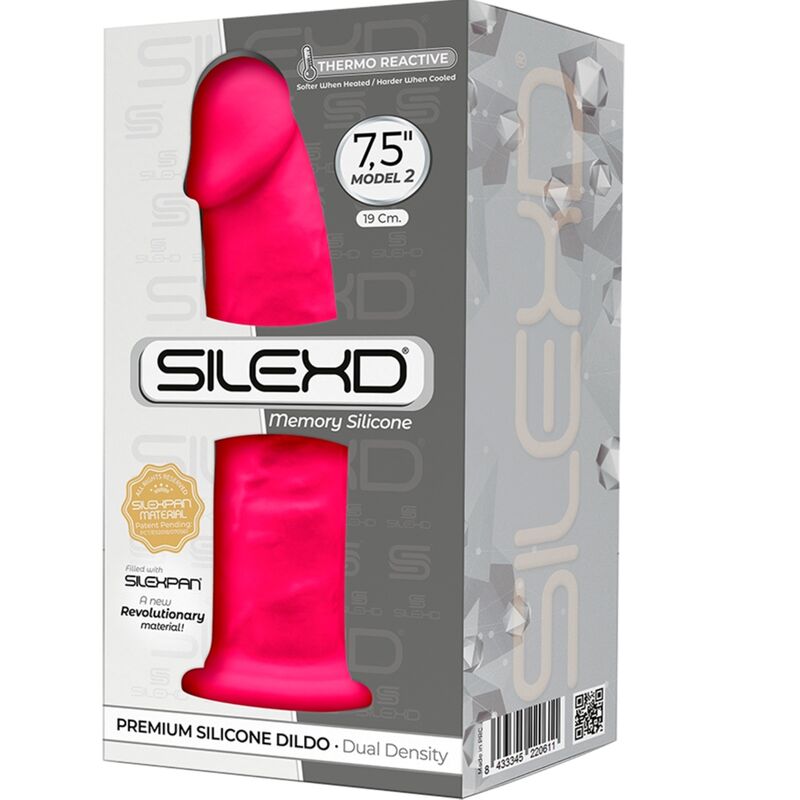 SILEXD - MODEL 2 REALISTIC PENIS PREMIUM SILEXPAN SILICONE FUCHSIA 19 CM