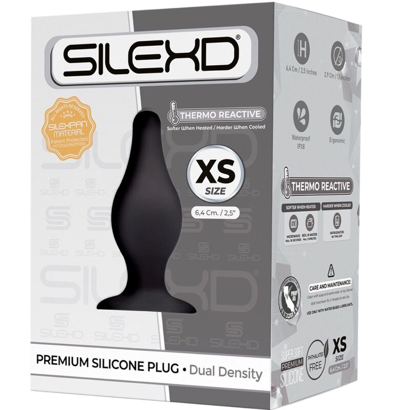 SILEXD - MODEL 2 PREMIUM ANAL PLUG SILEXPAN PREMIUM THERMOREACTIVE SILICONE SIZE XS