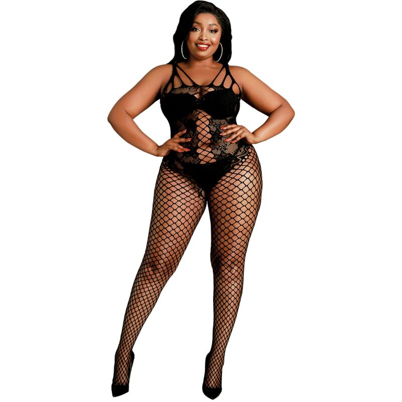 MOONLIGHT - BODYSTOCKING MODELLO 4 NERO TAGLIA FORTE