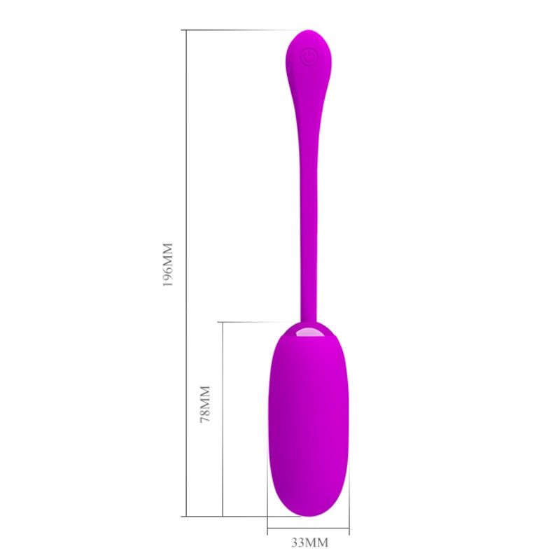 PRETTY LOVE - JULIUS WATERPROOF-RECHARGEABLE VIBRATING EGG PURPLE