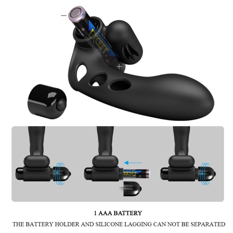 PRETTY LOVE - ORLANDO VIBRATOR FINGER COVER BLACK