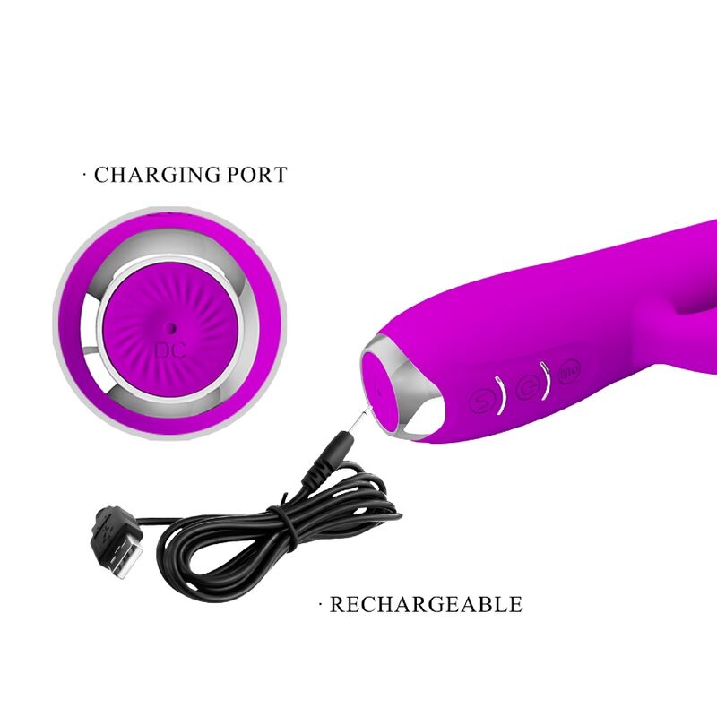 PRETTY LOVE - VIBRATEUR À VENTOUSE RECHARGEABLE QUEEN VIOLET