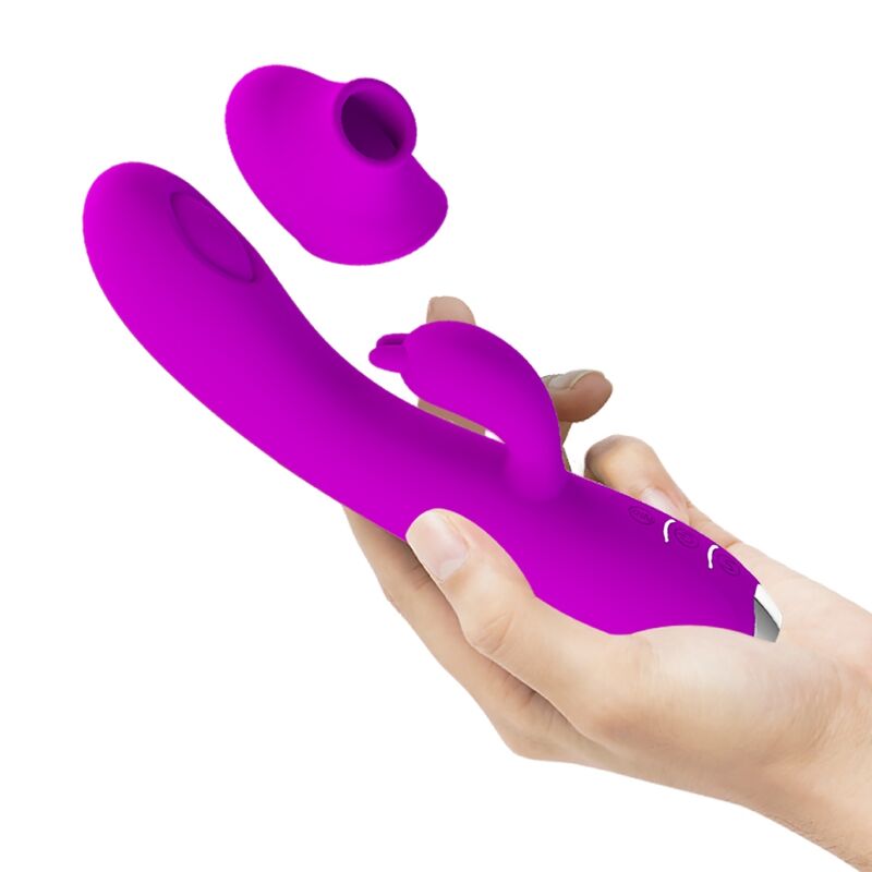 PRETTY LOVE - VIBRATEUR À VENTOUSE RECHARGEABLE QUEEN VIOLET