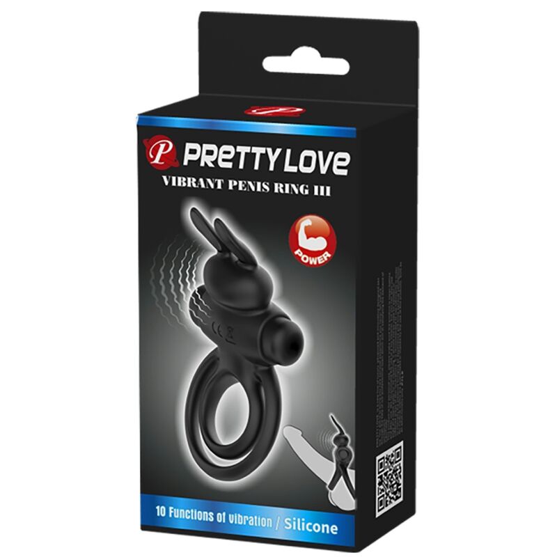 PRETTY LOVE - BLACK RABBIT VIBRATOR III PENIS RING