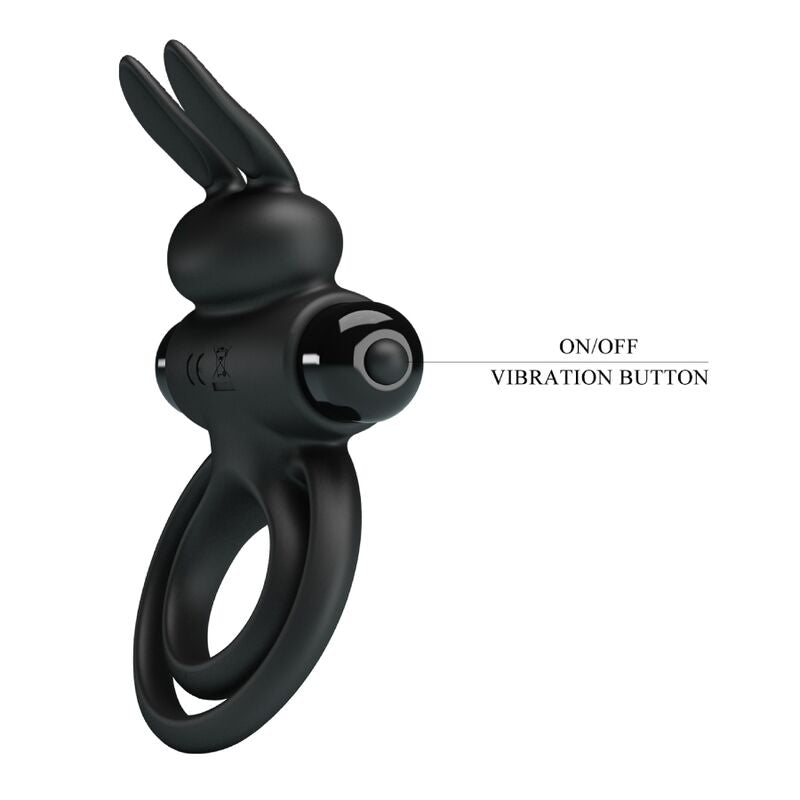 PRETTY LOVE - BLACK RABBIT VIBRATOR III PENIS RING