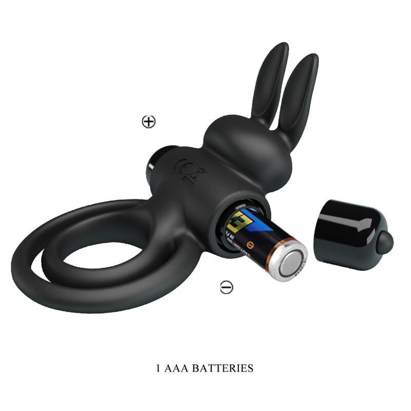 PRETTY LOVE - BLACK RABBIT VIBRATOR III PENIS RING