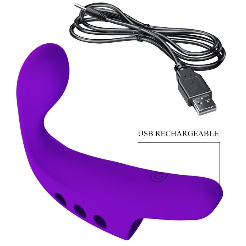 PRETTY LOVE - VIBRATEUR À DOIGT RECHARGEABLE GORGON VIOLET