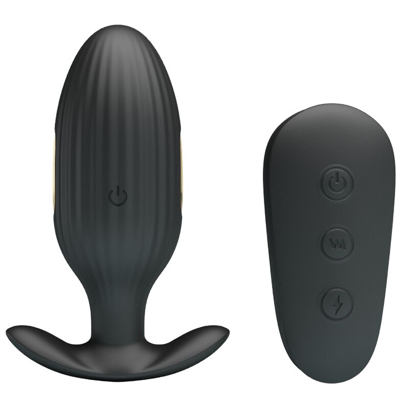 PRETTY LOVE - VIBRATEUR ANAL RECHARGEABLE KELLY PLUG NOIR