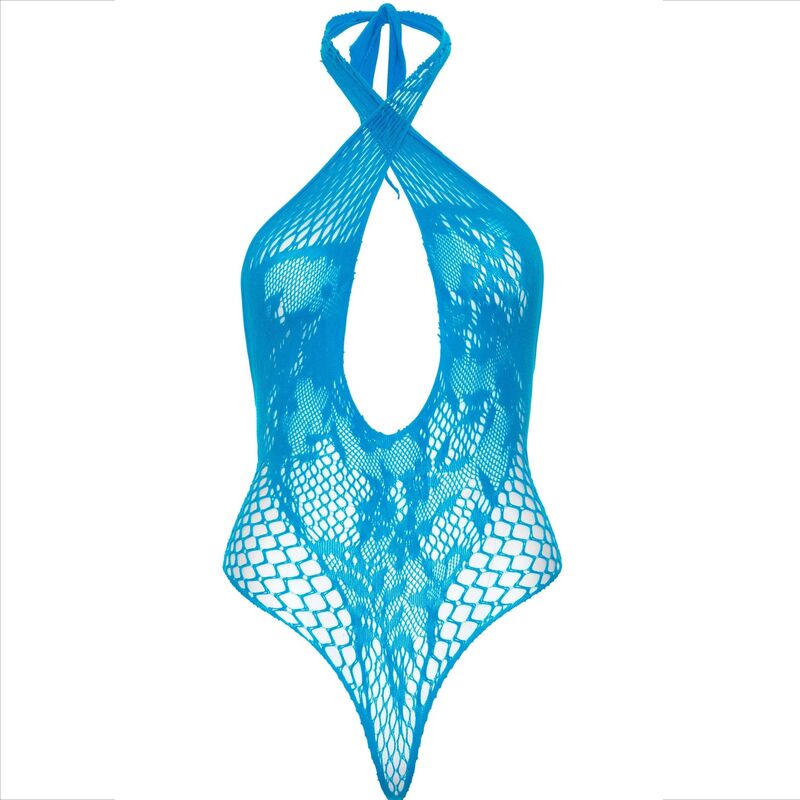 LEG AVENUE - BLUE LACE TEDDY HALTER