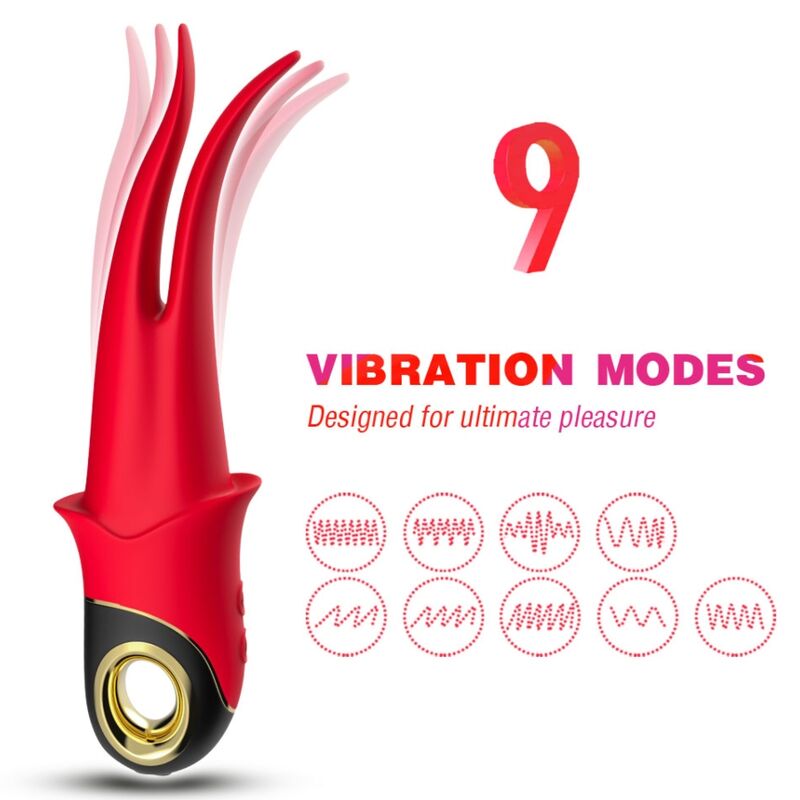 ARMONY - RED DOUBLE HEAD OMBRA VIBRATOR