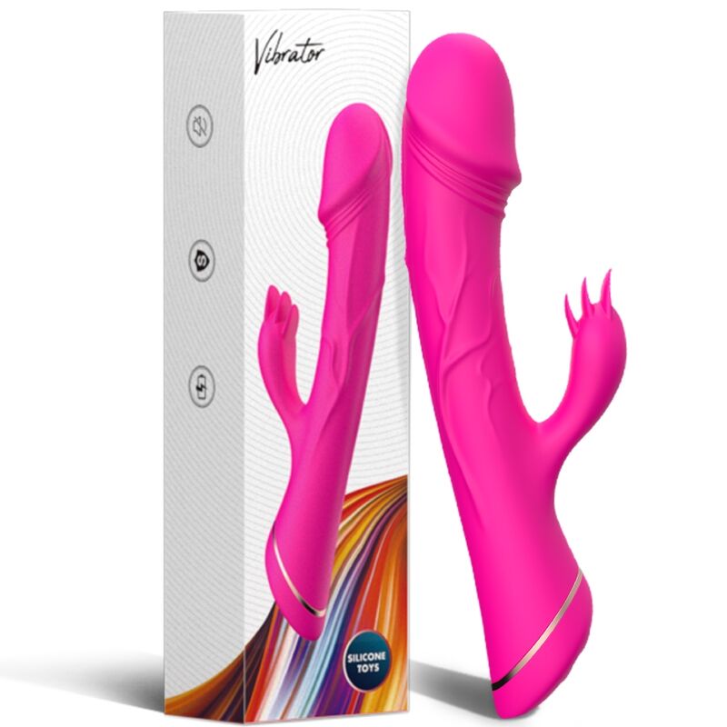 ARMONY - VIBRATEUR GODE LAPIN EN SILICONE FUCHSIA