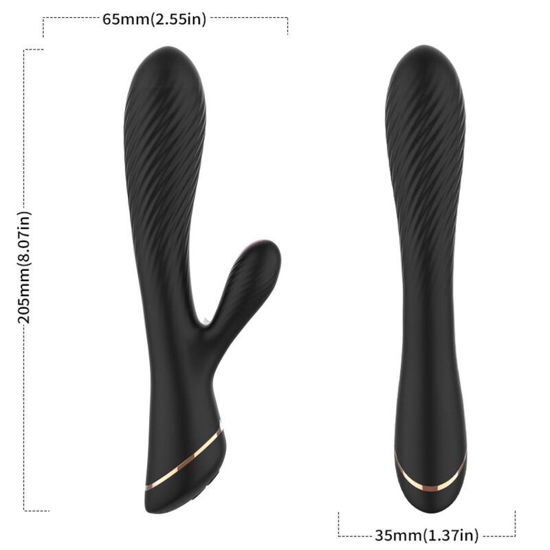 ARMONY - VIBRATEUR LAPIN EN SILICONE NOIR