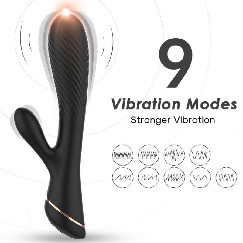 ARMONY - VIBRATEUR LAPIN EN SILICONE NOIR