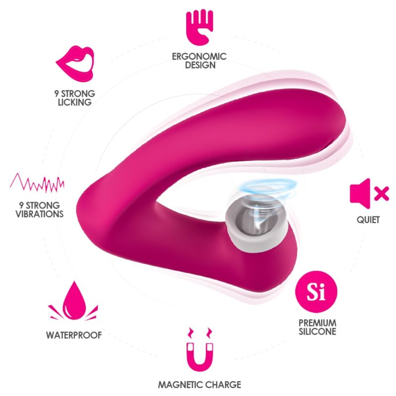 ARMONY - SECRETKISS LICK THE VIBRATING CLITORITE AND THE FUCHSIA CURVED VIBRATOR