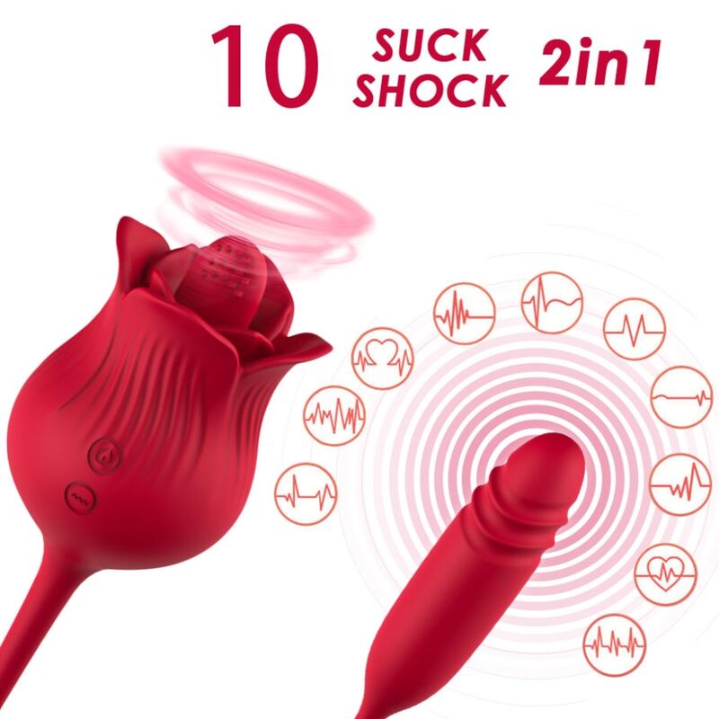 ARMONY - ROSE LICK VIBRATING CLITORIT AND RED VIBRATOR