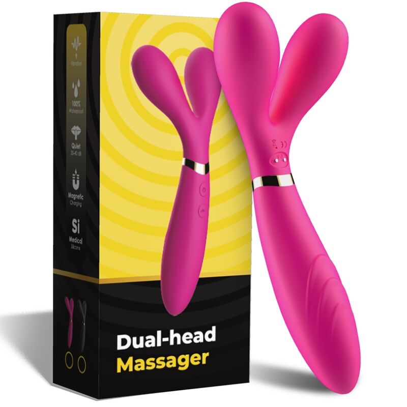 ARMONY - FUCHSIA DOUBLE HEAD Y-WAND MASSAGER AND VIBRATOR