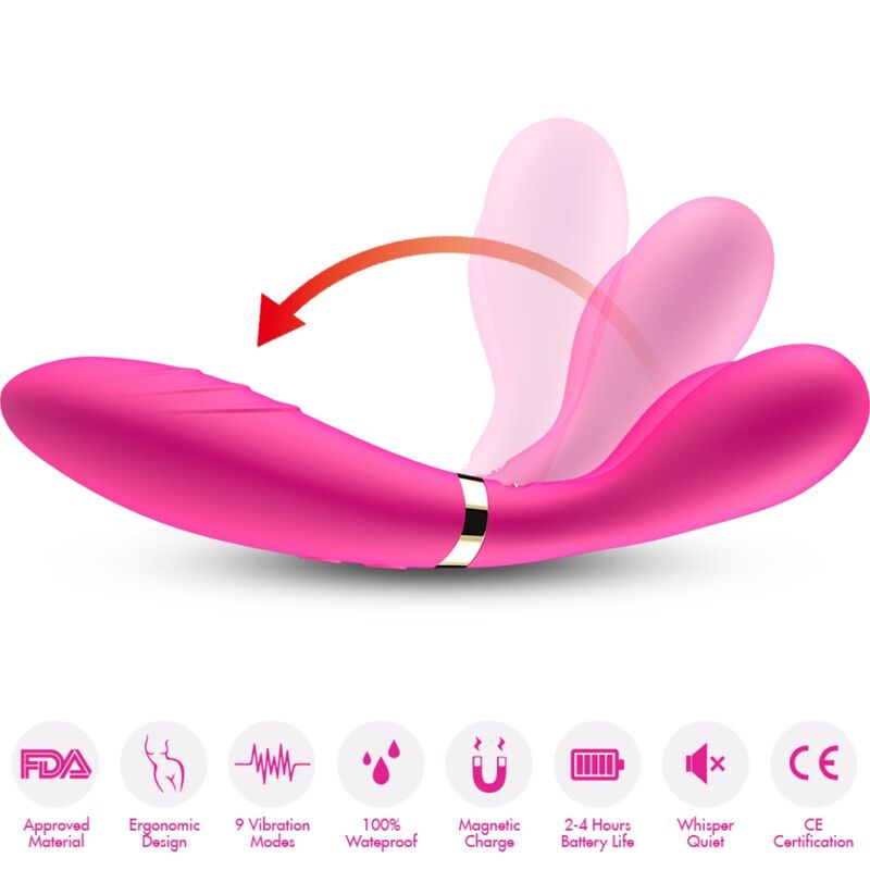 ARMONY - FUCHSIA DOUBLE HEAD Y-WAND MASSAGER AND VIBRATOR