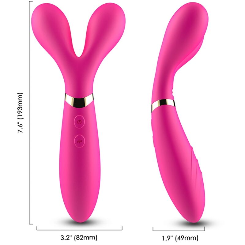 ARMONY - FUCHSIA DOUBLE HEAD Y-WAND MASSAGER AND VIBRATOR